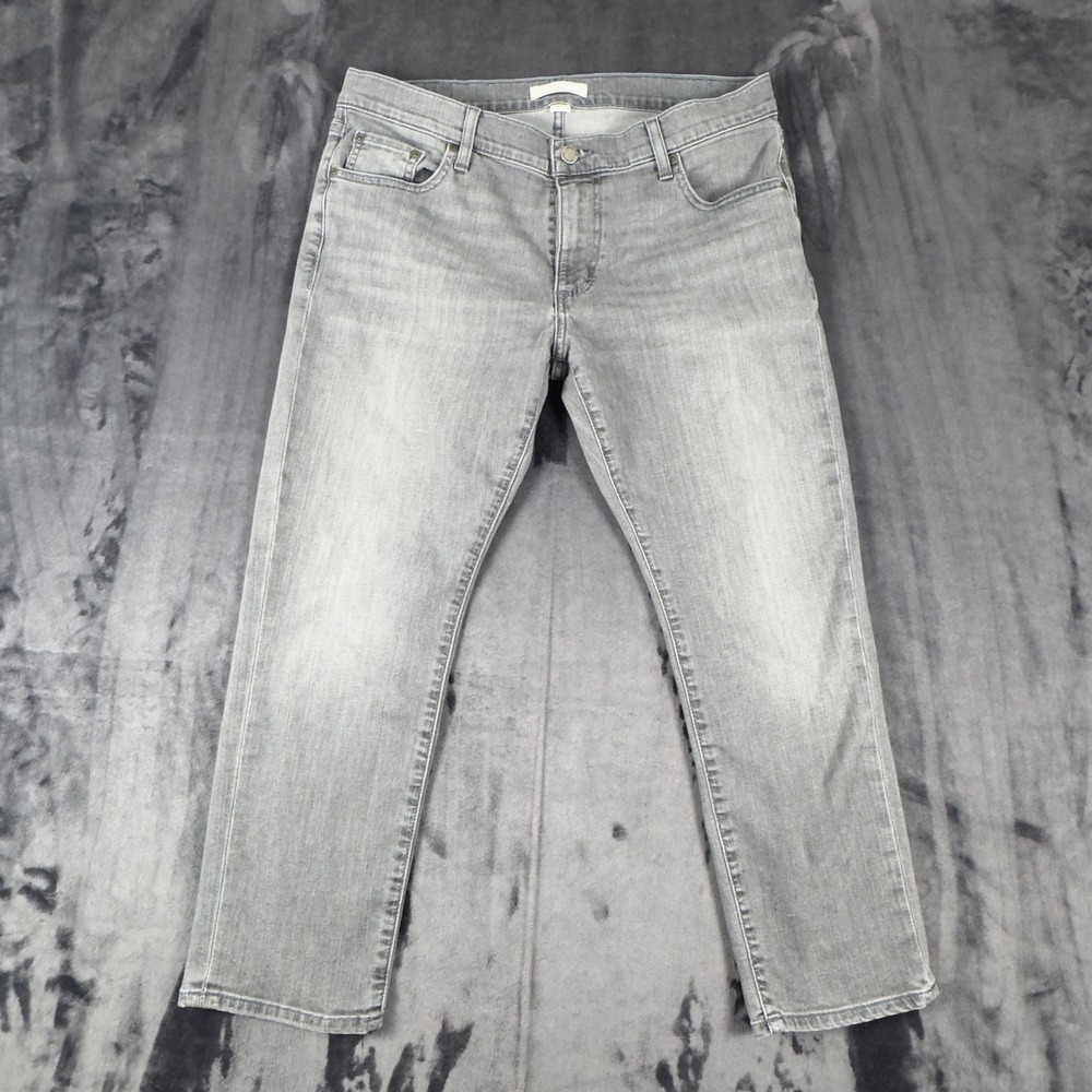 Ash & Erie Jeans Mens 33x25 Grey Stretch Denim Short Inseam Casual Pants
